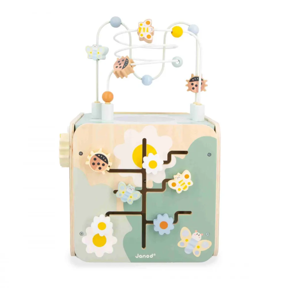 Janod Bouliers, Loopings & Panneaux D'Activités|Cubes & Pyramides*Maxi Cube Multi-activités Sweet Cocoon