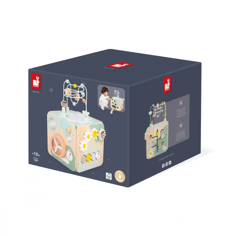 Janod Bouliers, Loopings & Panneaux D'Activités|Cubes & Pyramides*Maxi Cube Multi-activités Sweet Cocoon