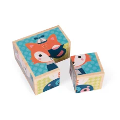 Janod Cubes & Pyramides*Mes Premiers Cubes - Portraits de la Forêt (bois)