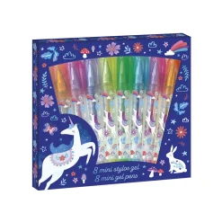 Janod Tampons & Papeterie*Mini stylos gel pailletés Dreamland x8