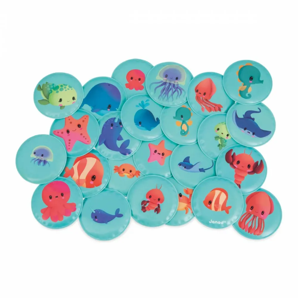Janod Puzzles & Jeux De Mémo Pour Le Bain*Mémo de Bain Mes Bébés Animaux