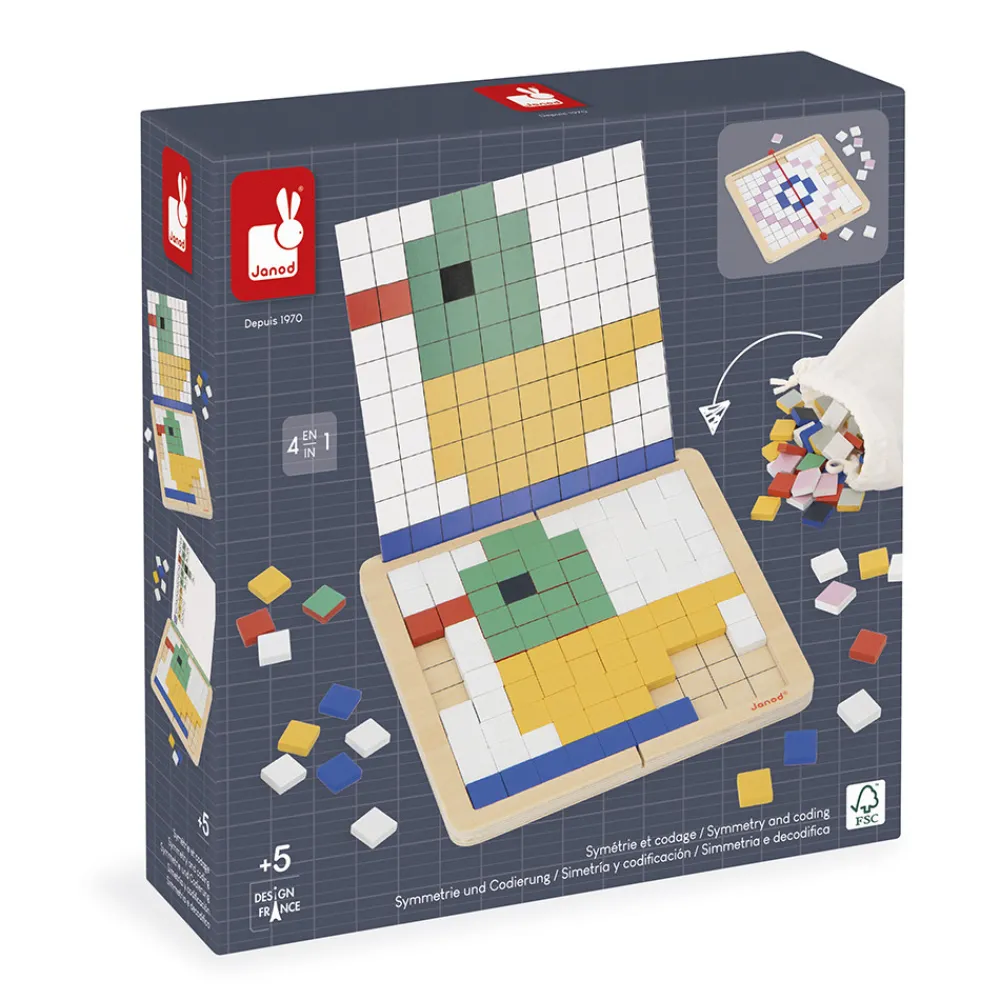 Janod Jeux Éducatifs Primaire|Jeux Éducatifs Maternelle*Mosaïque Symétrie et Codage