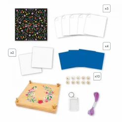Janod Tampons & Papeterie|Collection "Les Ateliers Déco"*Multiactivités 6 Réalisations avec une Presse à Fleurs