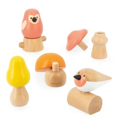 Janod Manipulation & Encastrement*Oiseaux et Champignons à visser - Partenariat WWF®