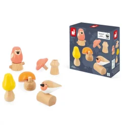 Janod Manipulation & Encastrement*Oiseaux et Champignons à visser - Partenariat WWF®