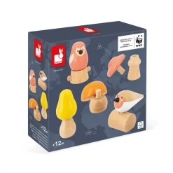 Janod Manipulation & Encastrement*Oiseaux et Champignons à visser - Partenariat WWF®