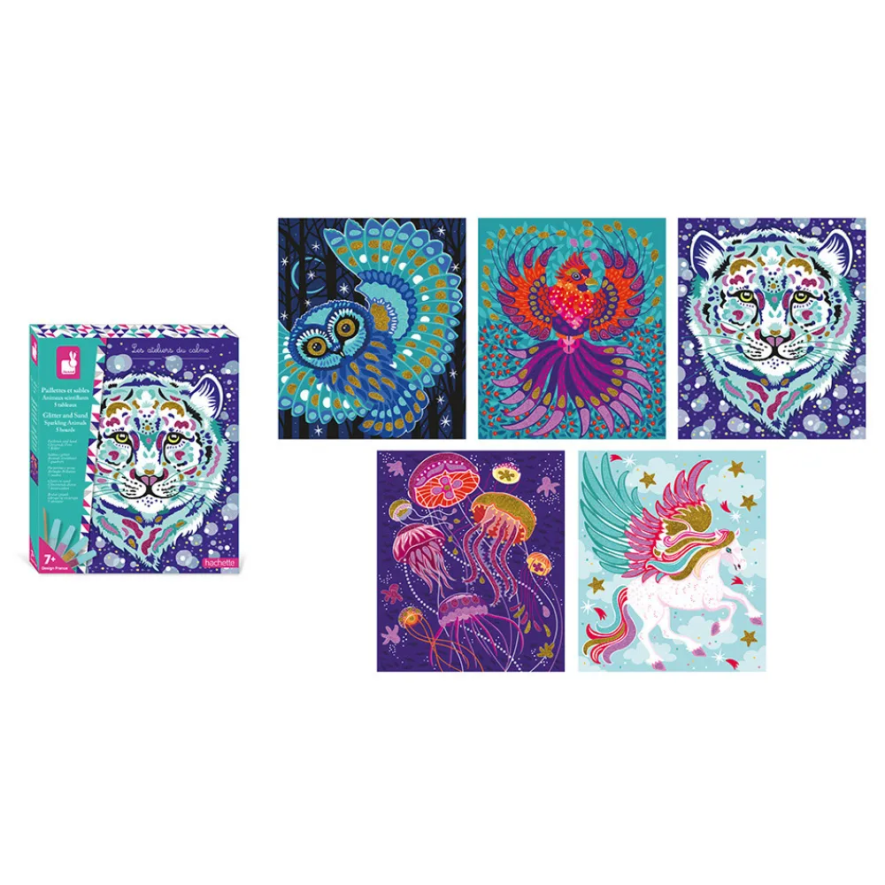 Janod Sable, Paillettes, Dorure & Strass|Collection "Les Ateliers Du Calme"*Paillettes & Sables Animaux Scintillants