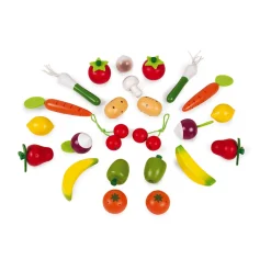 Janod Cuisines, Dinettes & Marchandes*Panier de 24 Fruits Et Légumes