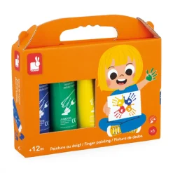 Janod Peinture Par Numéro & Coloriage*Peinture au Doigt x5 tubes