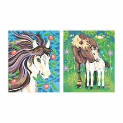 Janod Peinture Par Numéro & Coloriage|Collection "Les Ateliers Du Calme"*Peinture au Numéro Aquarelle Chevaux