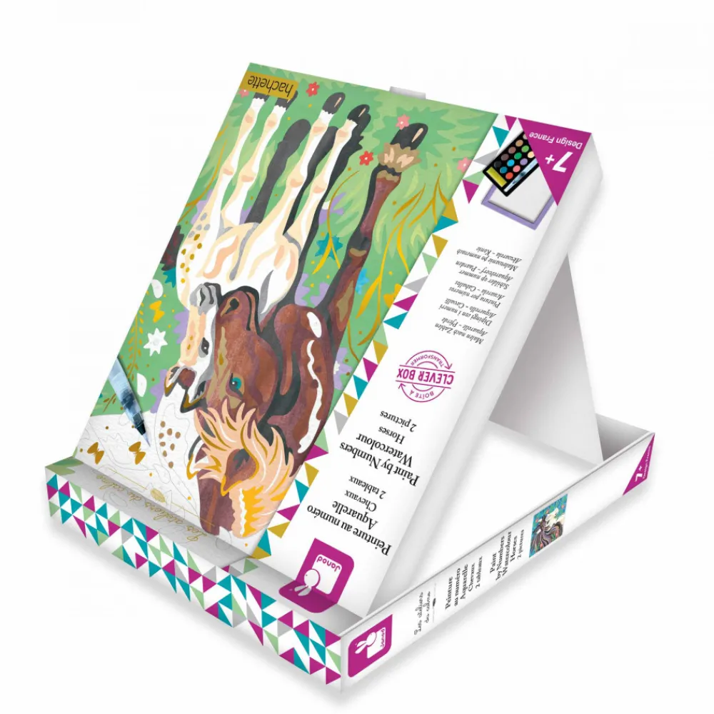 Janod Peinture Par Numéro & Coloriage|Collection "Les Ateliers Du Calme"*Peinture au Numéro Aquarelle Chevaux