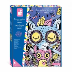 Janod Peinture Par Numéro & Coloriage|Collection "Les Ateliers Déco"*Peinture Magique Bonne nuit