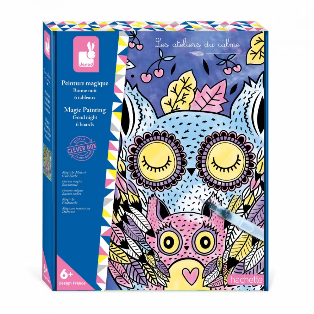Janod Peinture Par Numéro & Coloriage|Collection "Les Ateliers Déco"*Peinture Magique Bonne nuit