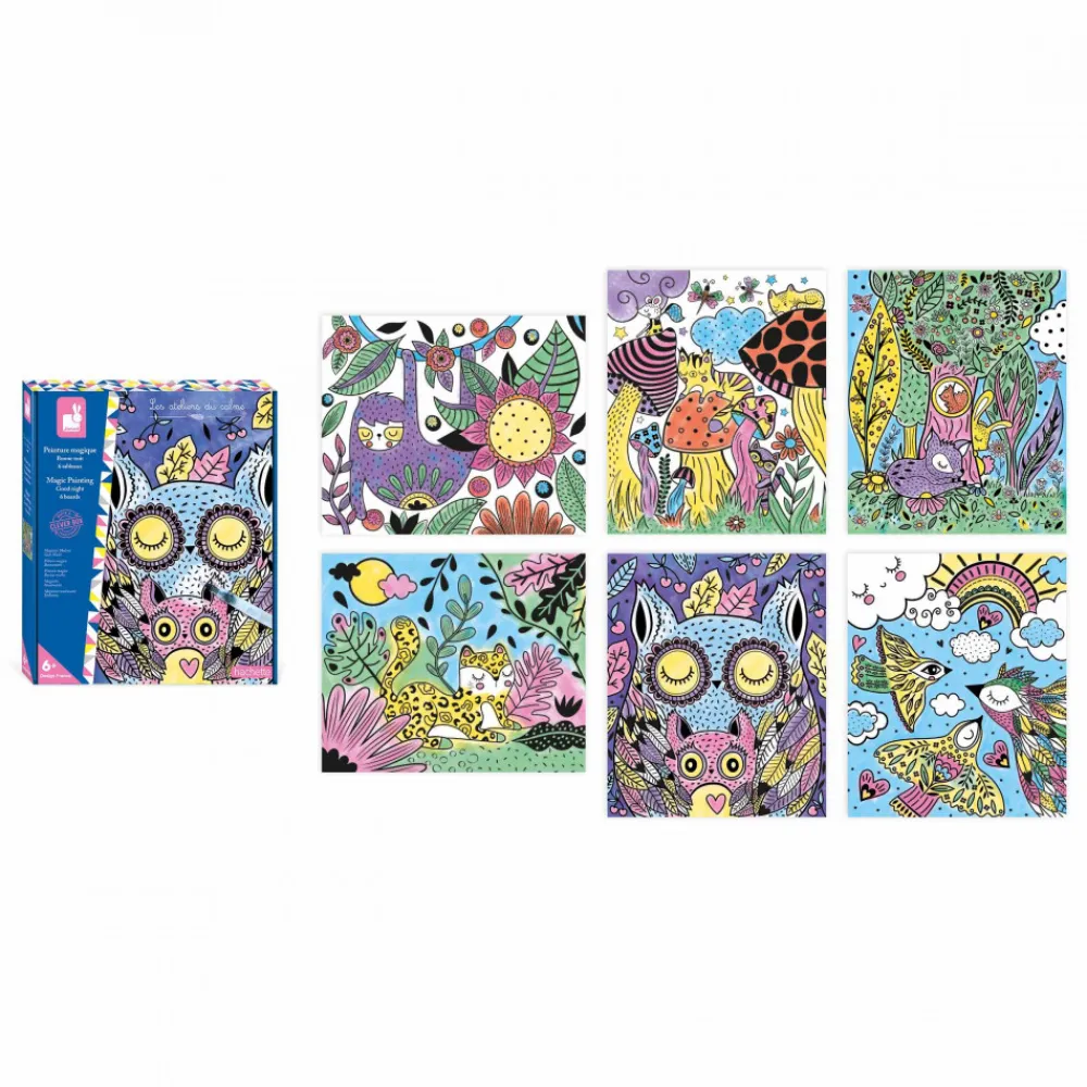 Janod Peinture Par Numéro & Coloriage|Collection "Les Ateliers Déco"*Peinture Magique Bonne nuit