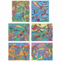 Janod Peinture Par Numéro & Coloriage|Collection "Les Ateliers Du Calme"*Peinture Magique Dinosaures