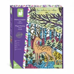 Janod Peinture Par Numéro & Coloriage|Collection "Les Ateliers Du Calme"*Peinture Magique Forêt