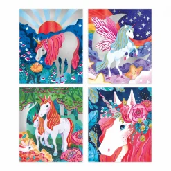 Janod Peinture Par Numéro & Coloriage|Collection "Les Ateliers Du Calme"*Peinture Nacrée et 3D Licorne