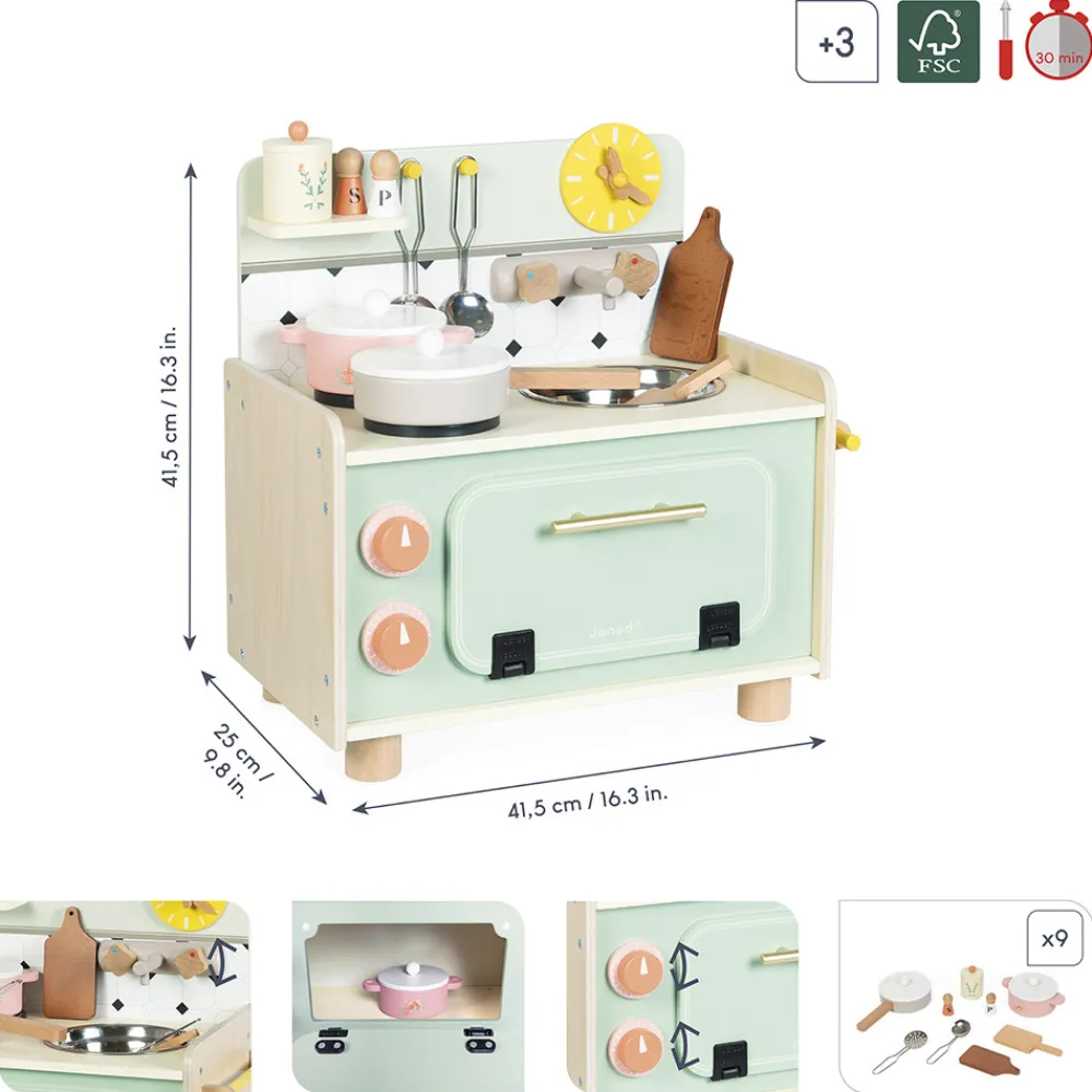 Janod Cuisines, Dinettes & Marchandes*Petite Cuisine en bois Mamie Soleil