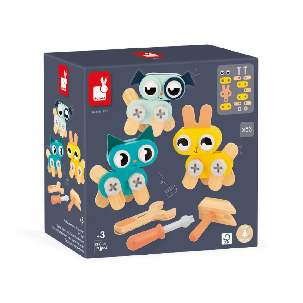 Janod Jeux De Construction*Petits Animaux à Bricoler Brico'Kids