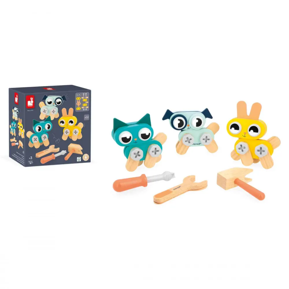 Janod Jeux De Construction*Petits Animaux à Bricoler Brico'Kids