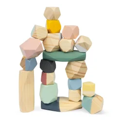 Janod Jeux Éducatifs Maternelle|Formes & Couleurs*Pierres à Empiler Sweet Cocoon (bois)