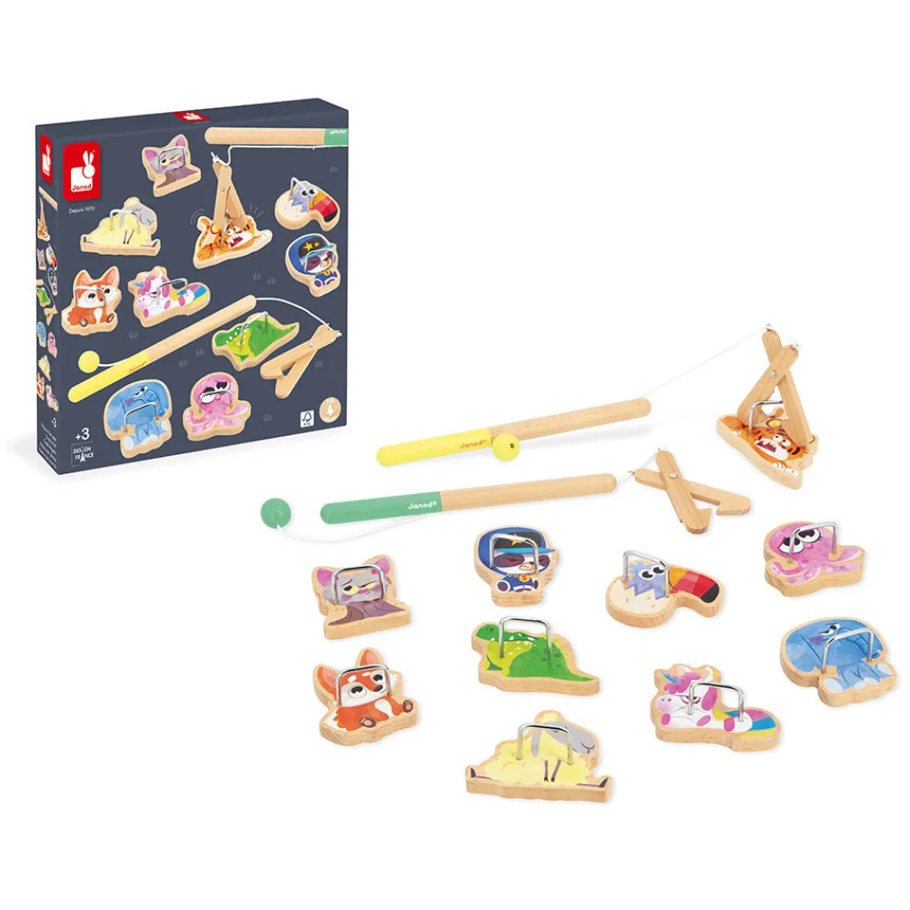 Janod Jeux De Pêche À La Ligne*Pinces à la Ligne Applepop