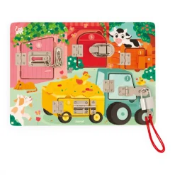 Janod Jeux Éducatifs Maternelle|Jeux Éducatifs Chiffres & Lettres*Planche à Cadenas La Ferme