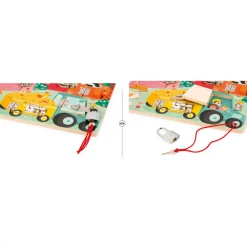 Janod Jeux Éducatifs Maternelle|Jeux Éducatifs Chiffres & Lettres*Planche à Cadenas La Ferme