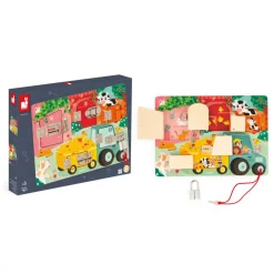Janod Jeux Éducatifs Maternelle|Jeux Éducatifs Chiffres & Lettres*Planche à Cadenas La Ferme