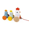 Janod Jouets À Promener & À Pousser*Poule et Poussins à promener
