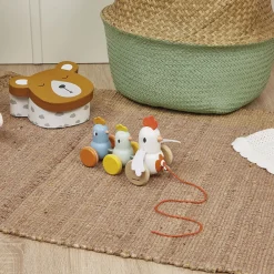 Janod Jouets À Promener & À Pousser*Poule et Poussins à promener