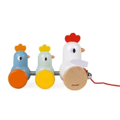 Janod Jouets À Promener & À Pousser*Poule et Poussins à promener
