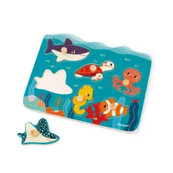 Janod Puzzles En Bois Premier Âge|Puzzles En Bois Premier Âge*Puzzle à Tenons en Bois Animaux marins - Partenariat WWF®
