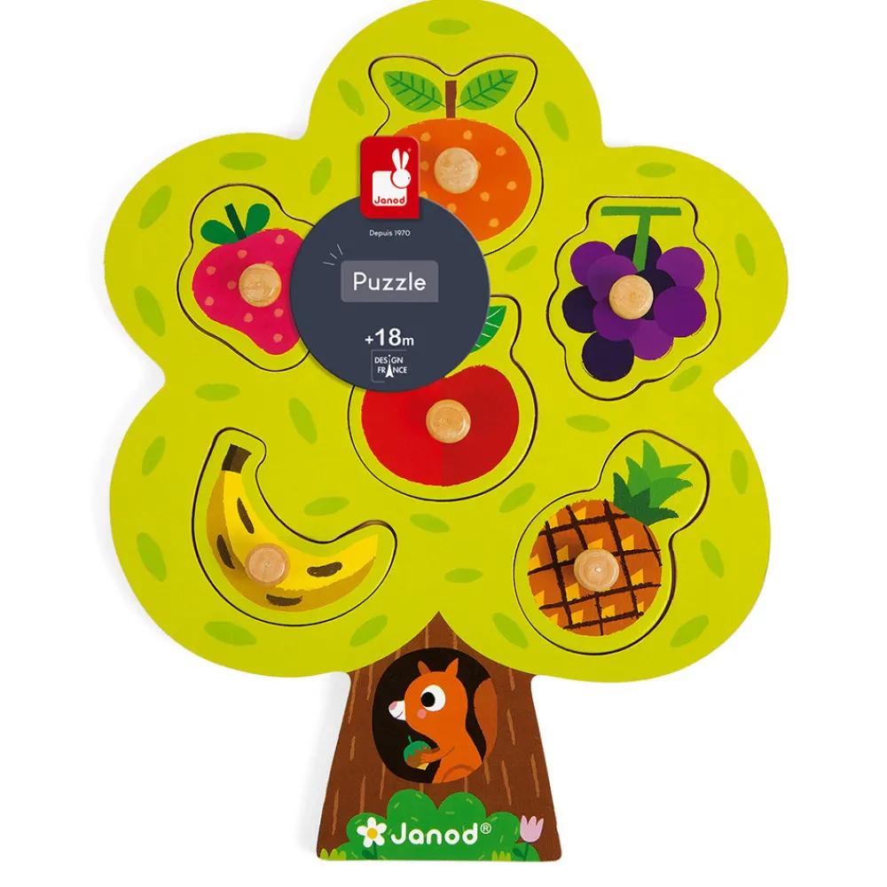Janod Puzzles En Bois Premier Âge|Puzzles En Bois Premier Âge*Puzzle Arbre Gourmand 6 pièces