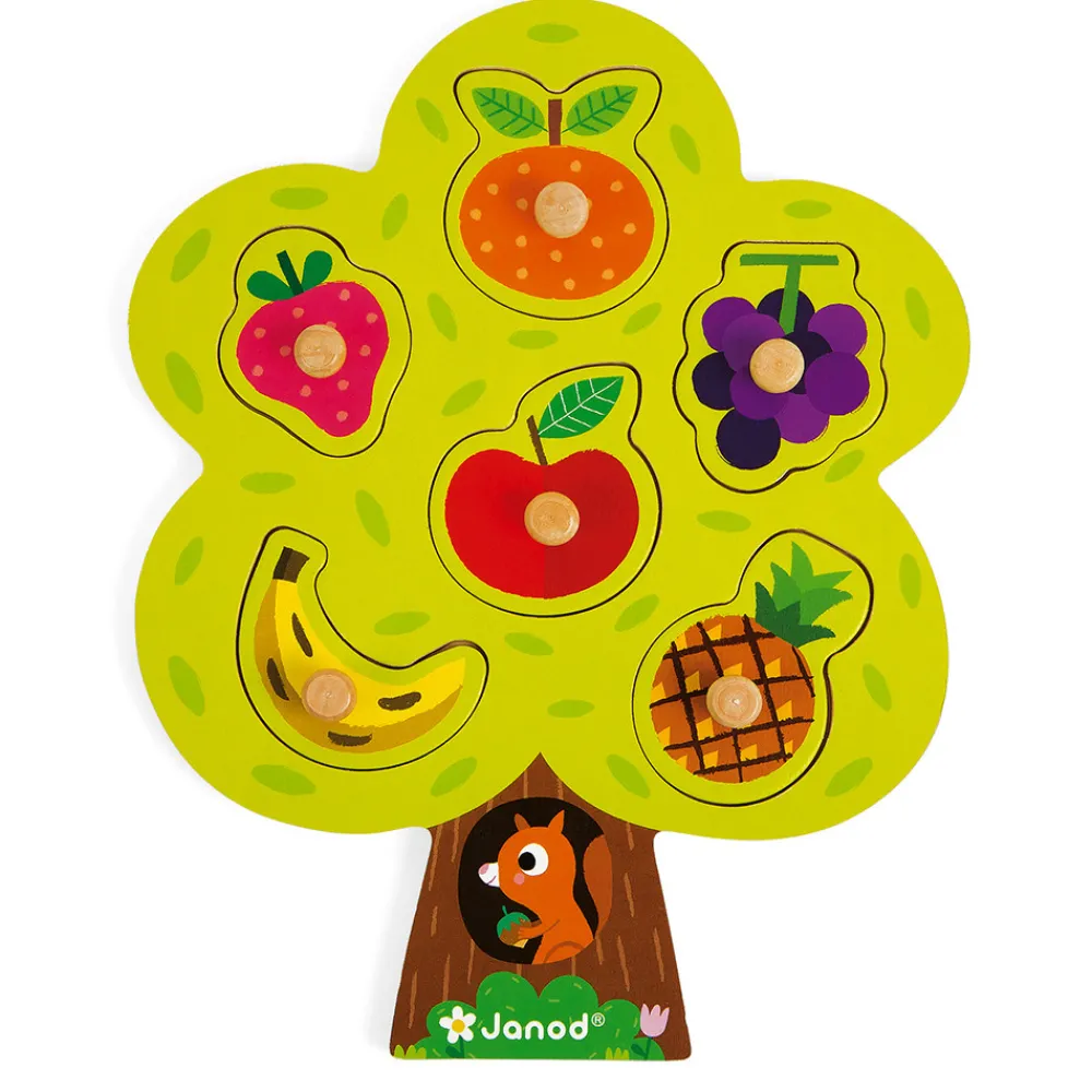 Janod Puzzles En Bois Premier Âge|Puzzles En Bois Premier Âge*Puzzle Arbre Gourmand 6 pièces