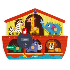 Janod Puzzles En Bois Premier Âge|Puzzles En Bois Premier Âge*Puzzle Arche de Noé 6 pièces
