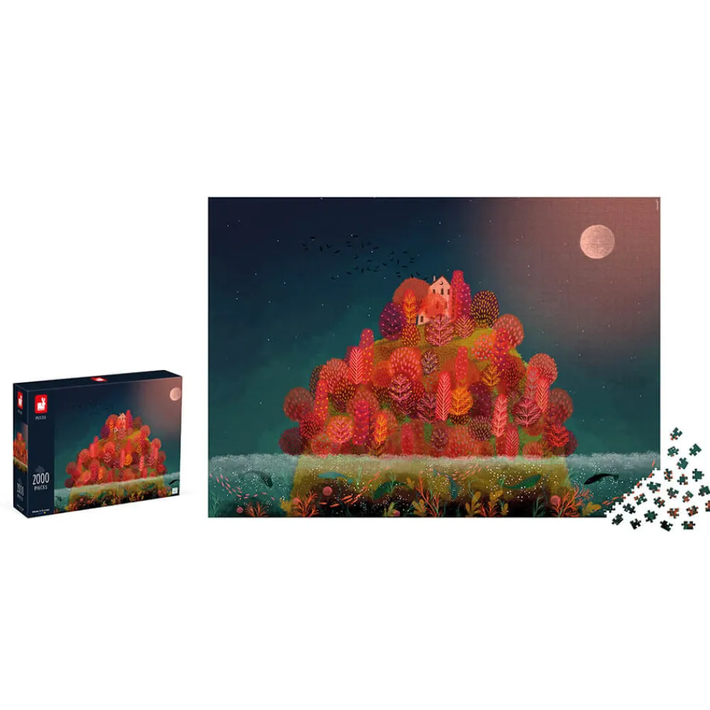 Janod Puzzles 500 À 2000 Pièces*Puzzle Automne Rouge 2000 pièces