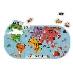 Janod Puzzles & Jeux De Mémo Pour Le Bain*Puzzle Carte des Explorateurs du bain