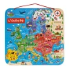 Janod Jeux Éducatifs Primaire|Jeux Éducatifs Science & Géographie*Puzzle Carte d'Europe Magnétique (bois)