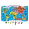 Janod Jeux Éducatifs Primaire|Jeux Éducatifs Science & Géographie*Puzzle Carte Monde Magnétique 92 pièces Espagnol