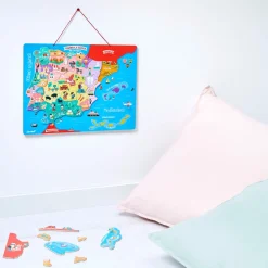 Janod Jeux Éducatifs Primaire|Jeux Éducatifs Science & Géographie*Puzzle Carte Péninsule Ibérique Magnétique 60 pièces