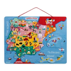 Janod Jeux Éducatifs Primaire|Jeux Éducatifs Science & Géographie*Puzzle Carte Péninsule Ibérique Magnétique 60 pièces