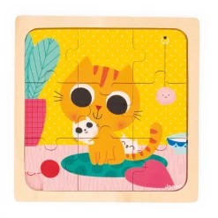 Janod Puzzles En Bois Premier Âge|Puzzles En Bois Premier Âge*Puzzle Chat Peanut