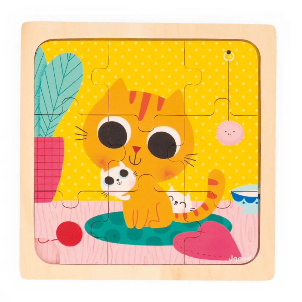 Janod Puzzles En Bois Premier Âge|Puzzles En Bois Premier Âge*Puzzle Chat Peanut