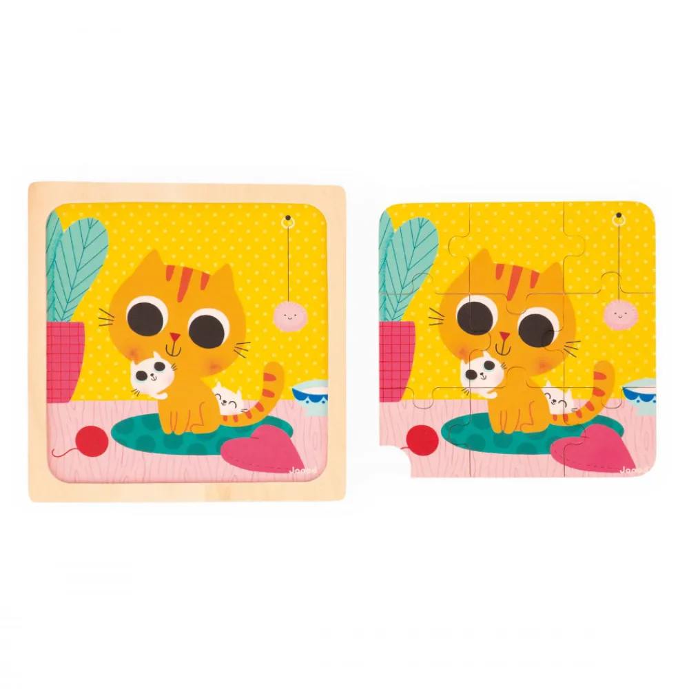 Janod Puzzles En Bois Premier Âge|Puzzles En Bois Premier Âge*Puzzle Chat Peanut