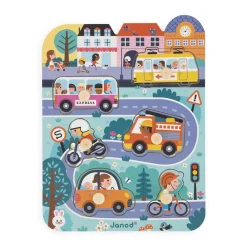 Janod Puzzles En Bois Premier Âge|Puzzles En Bois Premier Âge*Puzzle City 6 pièces