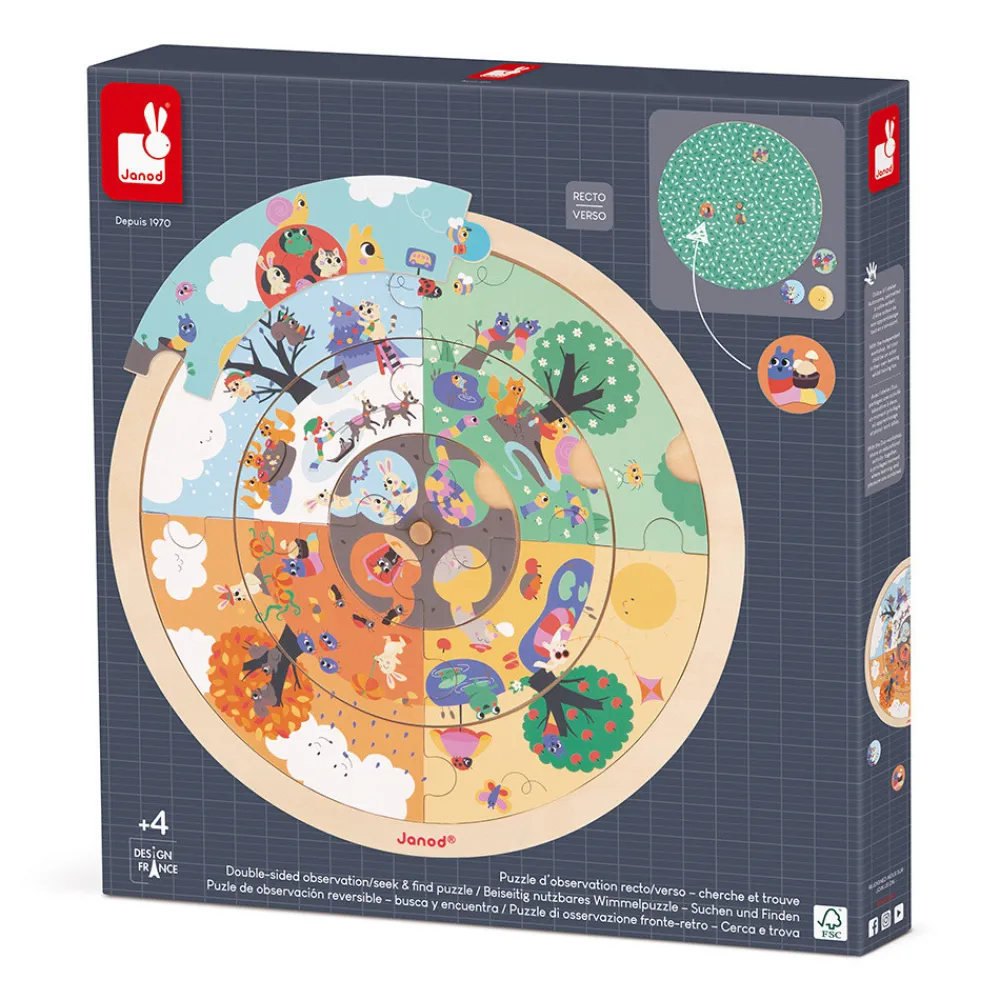 Janod Jeux Éducatifs Maternelle|Jeux Éducatifs Science & Géographie*Puzzle d'Observation - Jardin