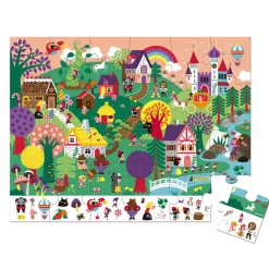 Janod Puzzles Fabriqués En France|Puzzles Éducatifs*Puzzle d'observation Les Contes 24 pièces