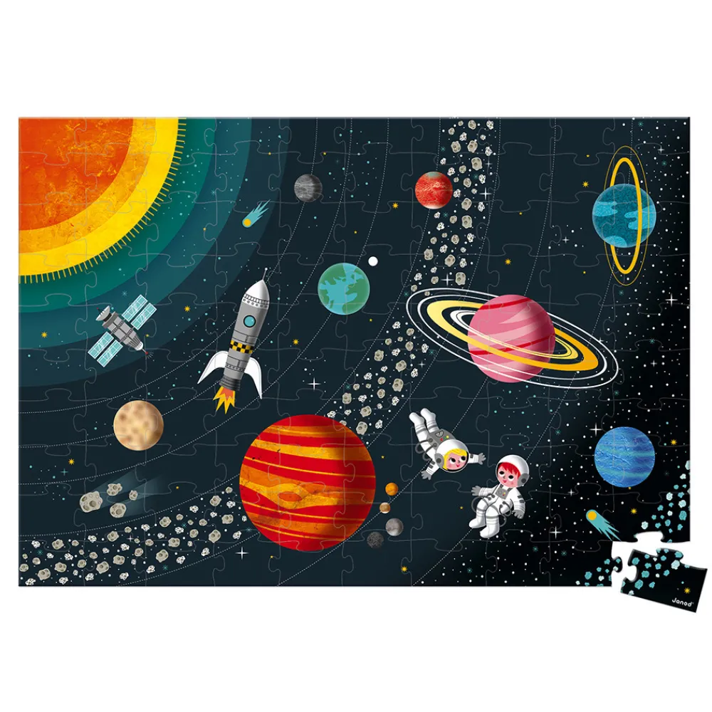 Janod Jeux Éducatifs Primaire|Jeux Éducatifs Science & Géographie*Puzzle éducatif Système Solaire 100 pièces
