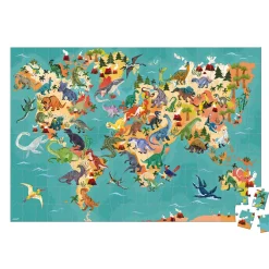 Janod Jeux Éducatifs Primaire|Jeux Éducatifs Science & Géographie*Puzzle Educatif Géant Dinosaures 200 pièces
